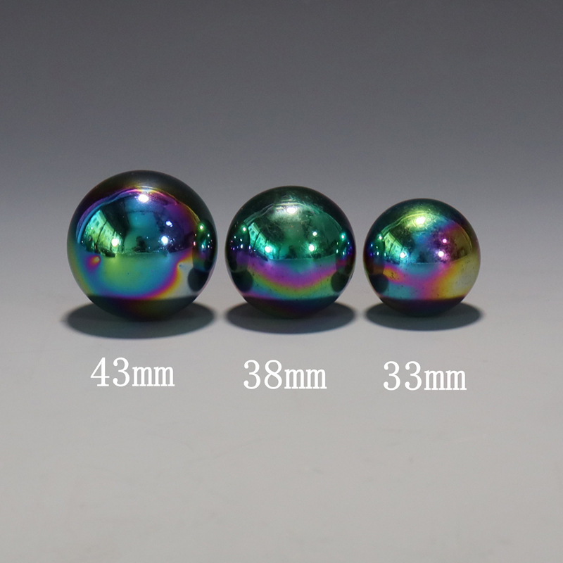Baoding iron ball chrome-plated solid hollow bell sound middle-aged and elderly leisure sports gift hand-spun massage fitness handball pic 6