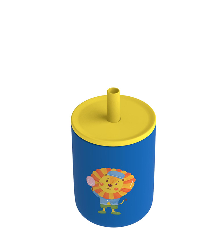 批发食品级硅胶宝宝水杯吸管杯婴儿婴儿杯子婴儿水瓶详情5