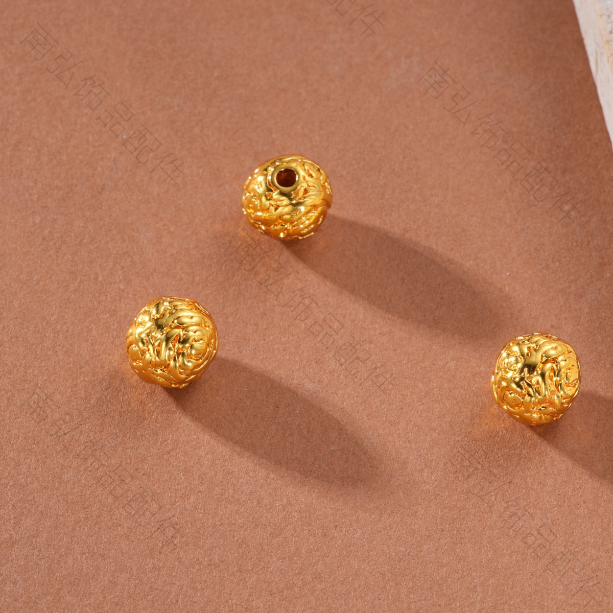 Ancient-style Vietnamese sand gold color-preserving rose large spacer beads high-end DIY bracelet necklace jewelry accessories pic 12