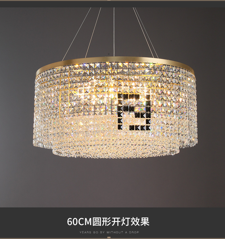 轻奢水晶客厅吊灯2024新款高端豪华别墅酒店大堂灯餐厅灯广东中山详情15