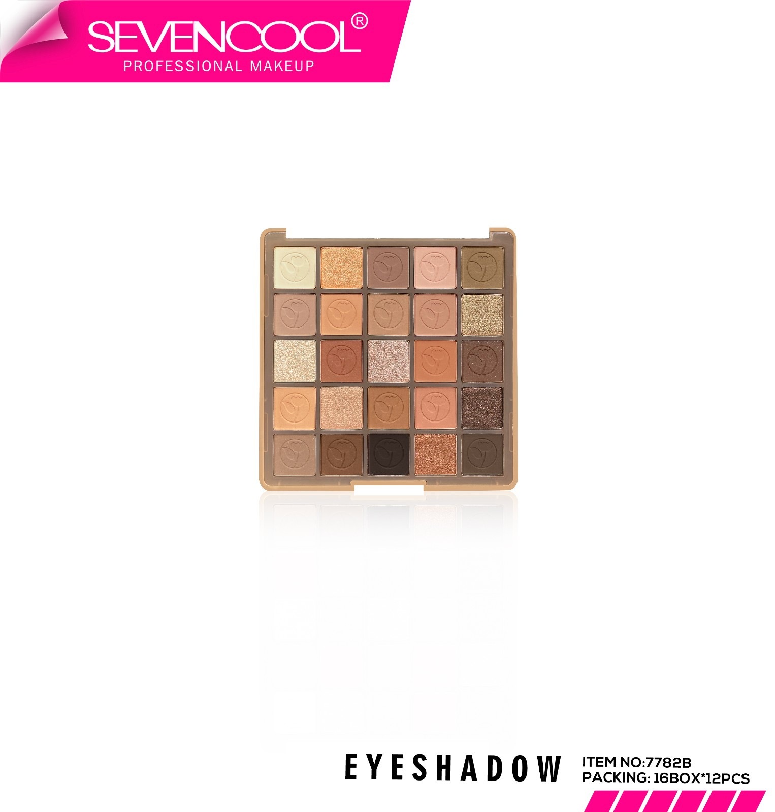 SEVENCOOL多色眼影哑光自然色修饰持妆显色服帖彩妆25色眼影盘详情3