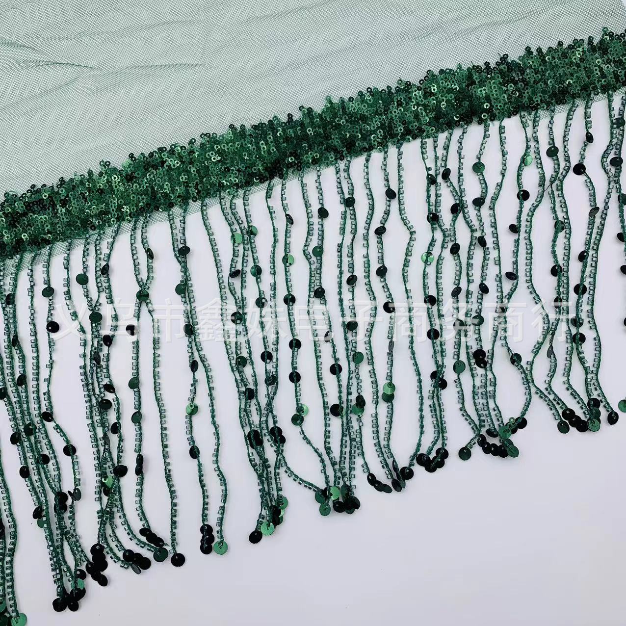 In stock, there are tassel sequins, beaded fabric curtains, stage performance decorations pic 8