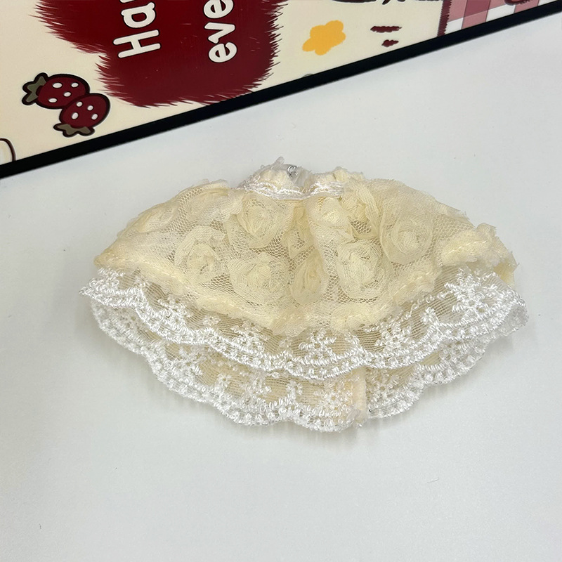 新款kt娃娃超仙玫瑰花蕾丝裙DIY玩偶甜美花朵婚纱裙娃衣服饰详情10