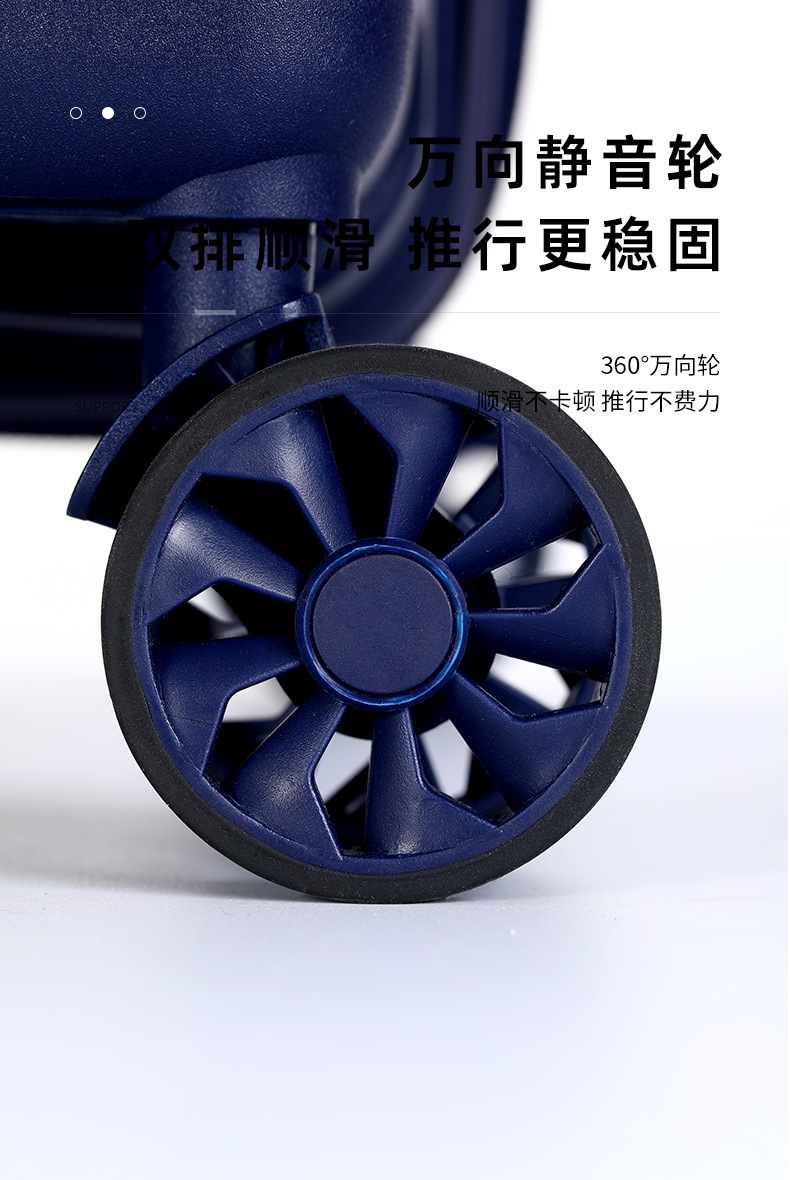 新款PP拉杆箱学生大容量行李箱拉链防爆登机箱万向轮静音旅行箱详情6