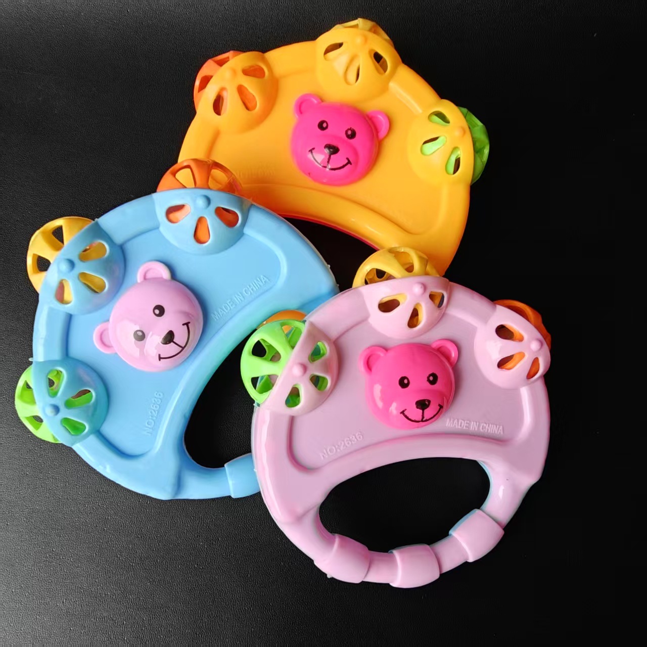 【 Zone 3-7 】2636 Bells 6/ Pack 648/ Box 2636 Bells for Early Education and Intelligence, Hand-held hollowed-out bells for children to ring, 2 yuan wholesale supply pic 3