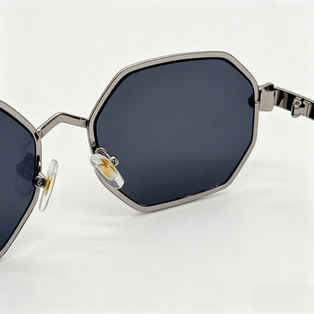 2026 nuevo leopardo cabeza decorativa poligonal gafas de sol mujer metal lentes gradientes retro influencer shades fábrica lote pic 6