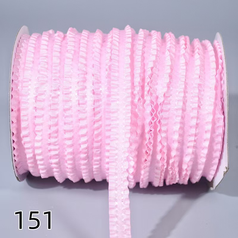 3.8厘米涤纶裙边带荷叶边50码每卷服装饰品辅料蝴蝶结礼品包装丝详情10