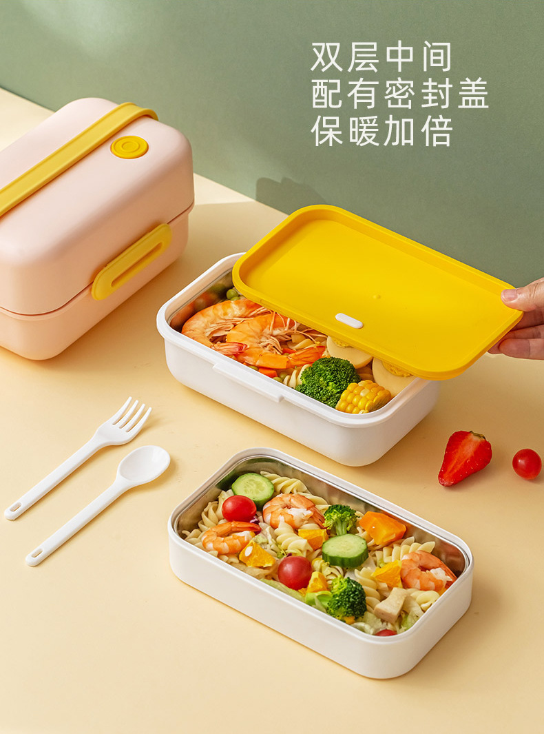 饭盒微波炉加热上班族轻食便当盒可微波便携带饭餐盒套装保鲜盒 pic 7