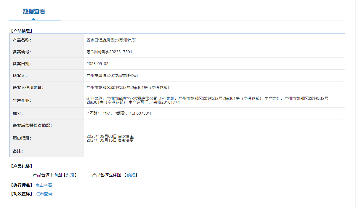 香水日记旋风金箔香水牡丹花果香调持久淡香自然清新女士香水50ml详情1