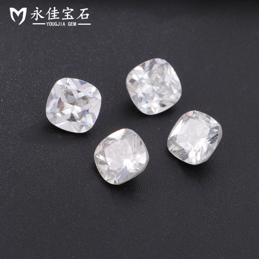 永佳宝石镀底锆石美甲钻饰爆闪白色肥方冰糖尖底异形饰品配件锆石详情2