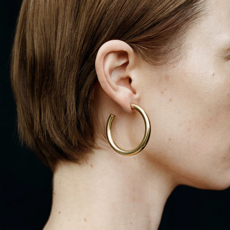 SophieBu*ai经典圆圈独特感耳圈高级感气质个性简约hoops耳环饰品详情2