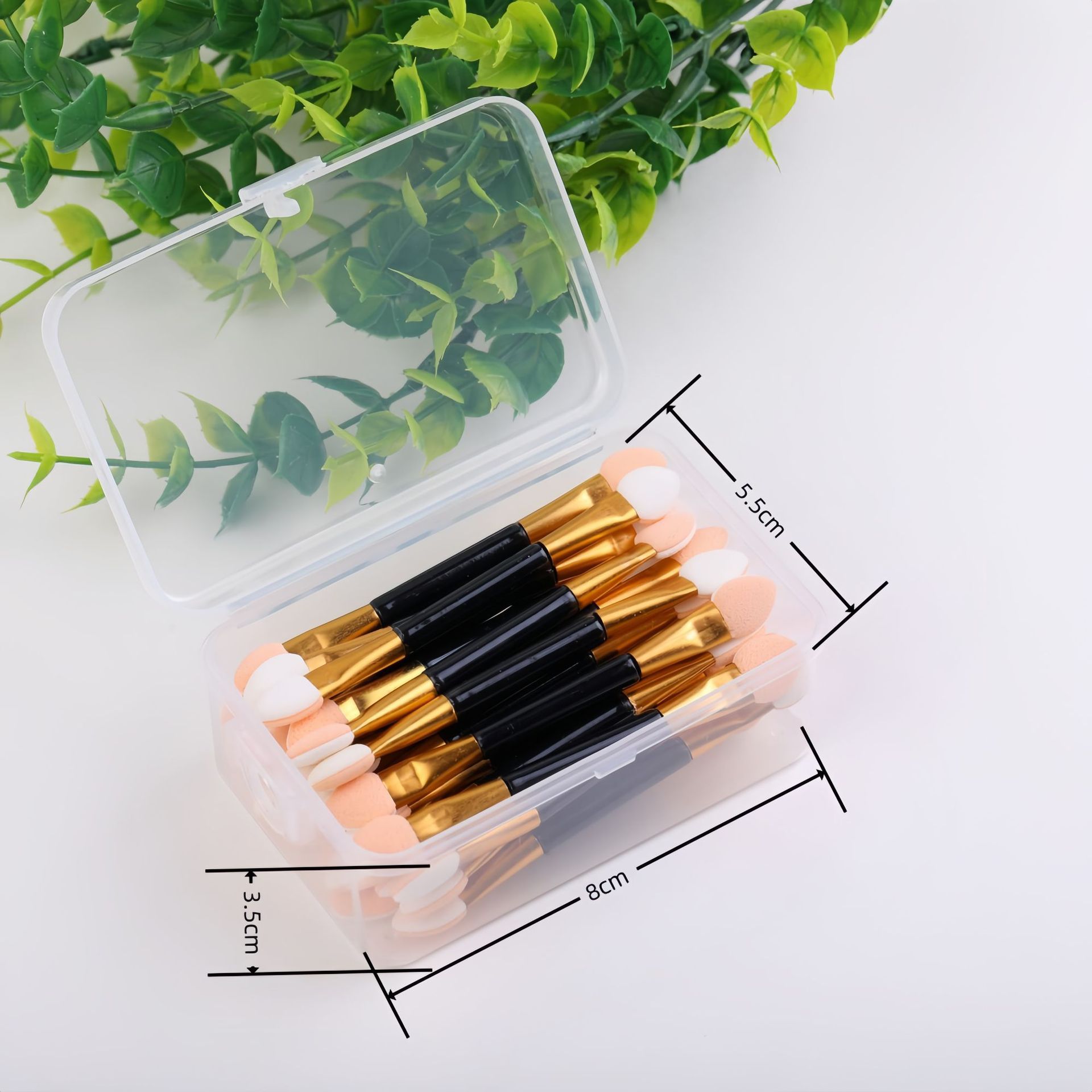 双头海绵眼影棒迷你眼部化妆刷遮瑕棒美妆工具盒装便携迷你一次性详情5