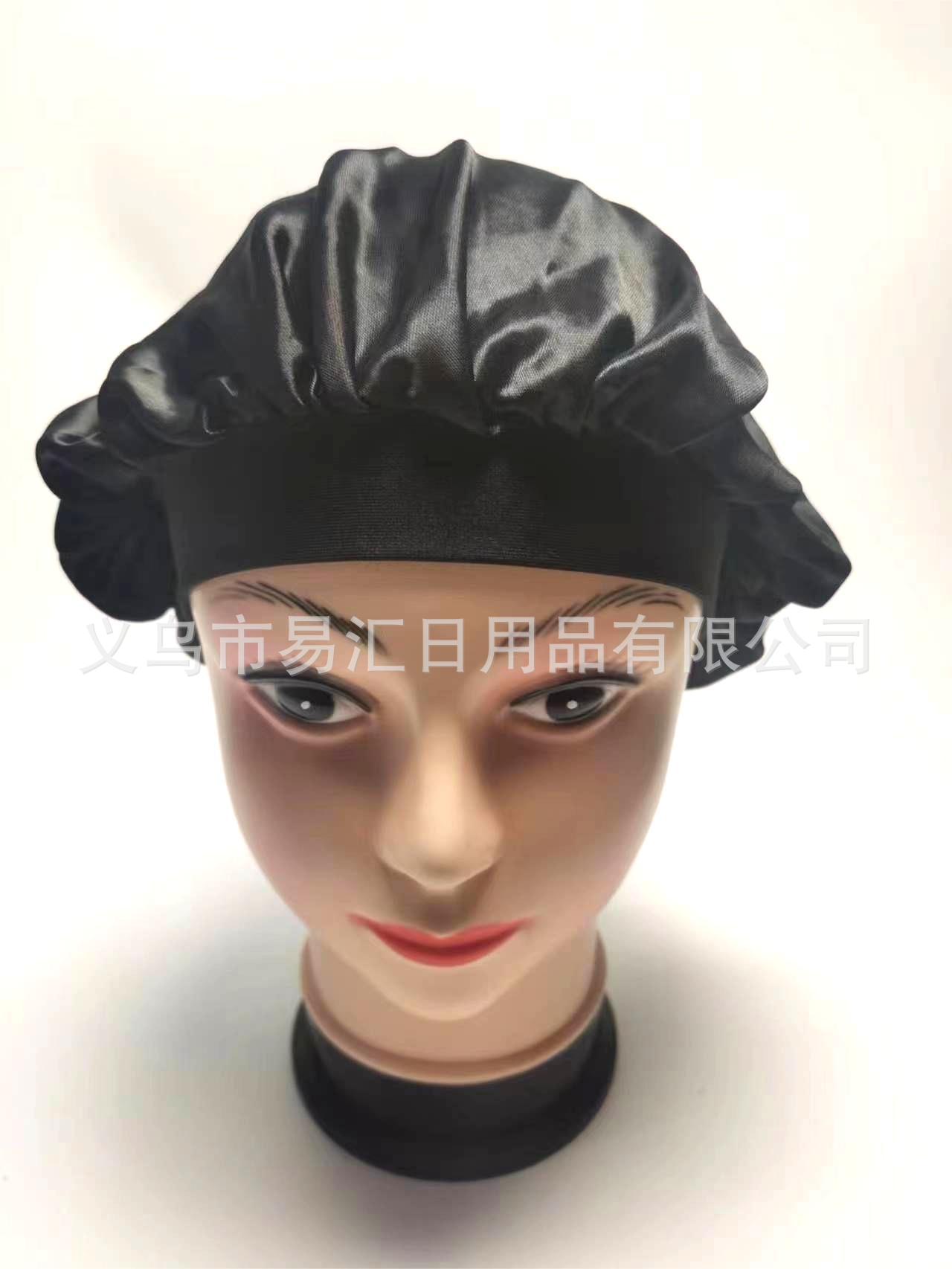 厂家直销色丁布睡帽，护发帽，假发发帽 SLEEP CAP详情1