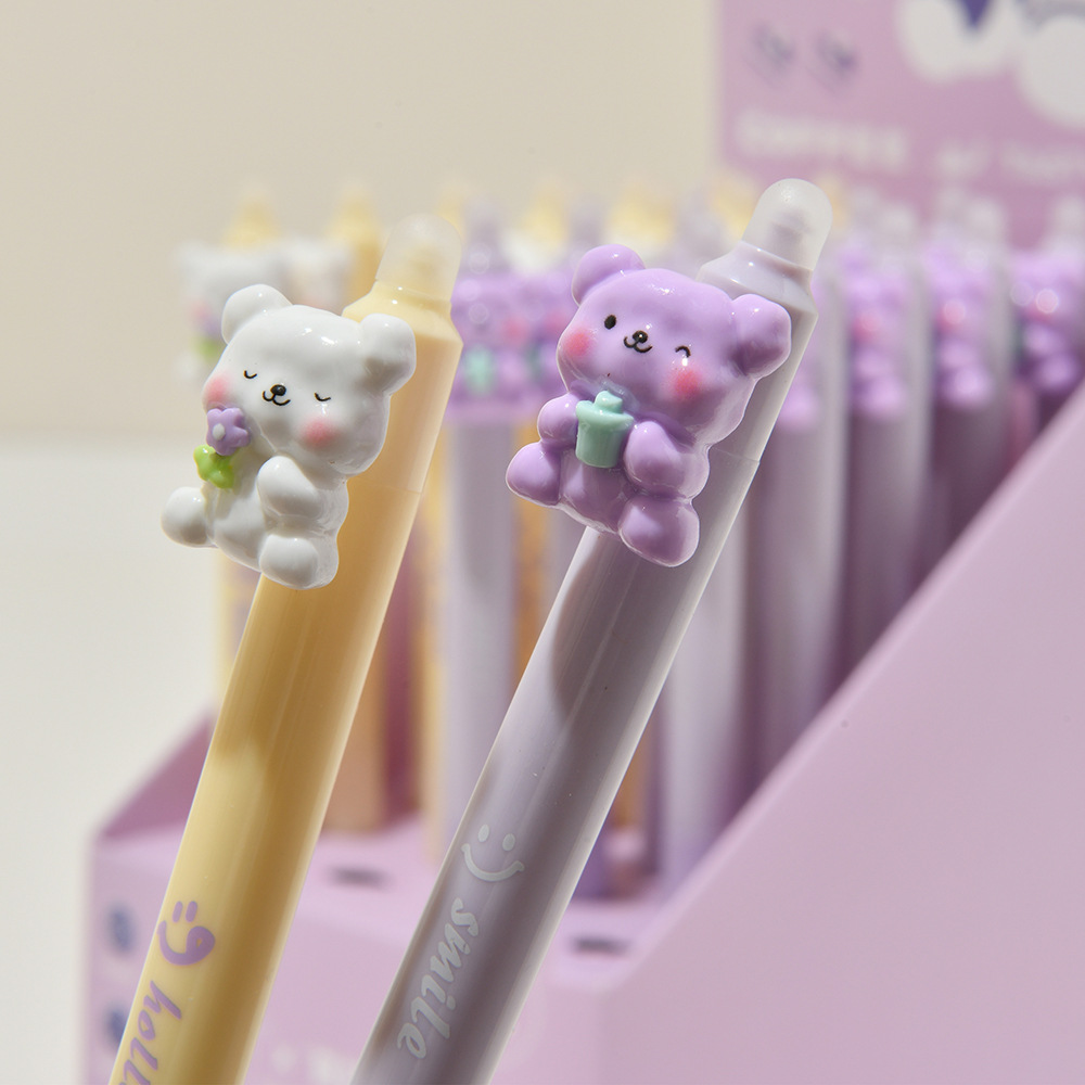 Chenxi Little Bear is so good. It can be erased by pressing. The gel pen has a soft grip and a crystal blue core. It has a high appearance level. The practice pen ST is very smooth pic 3