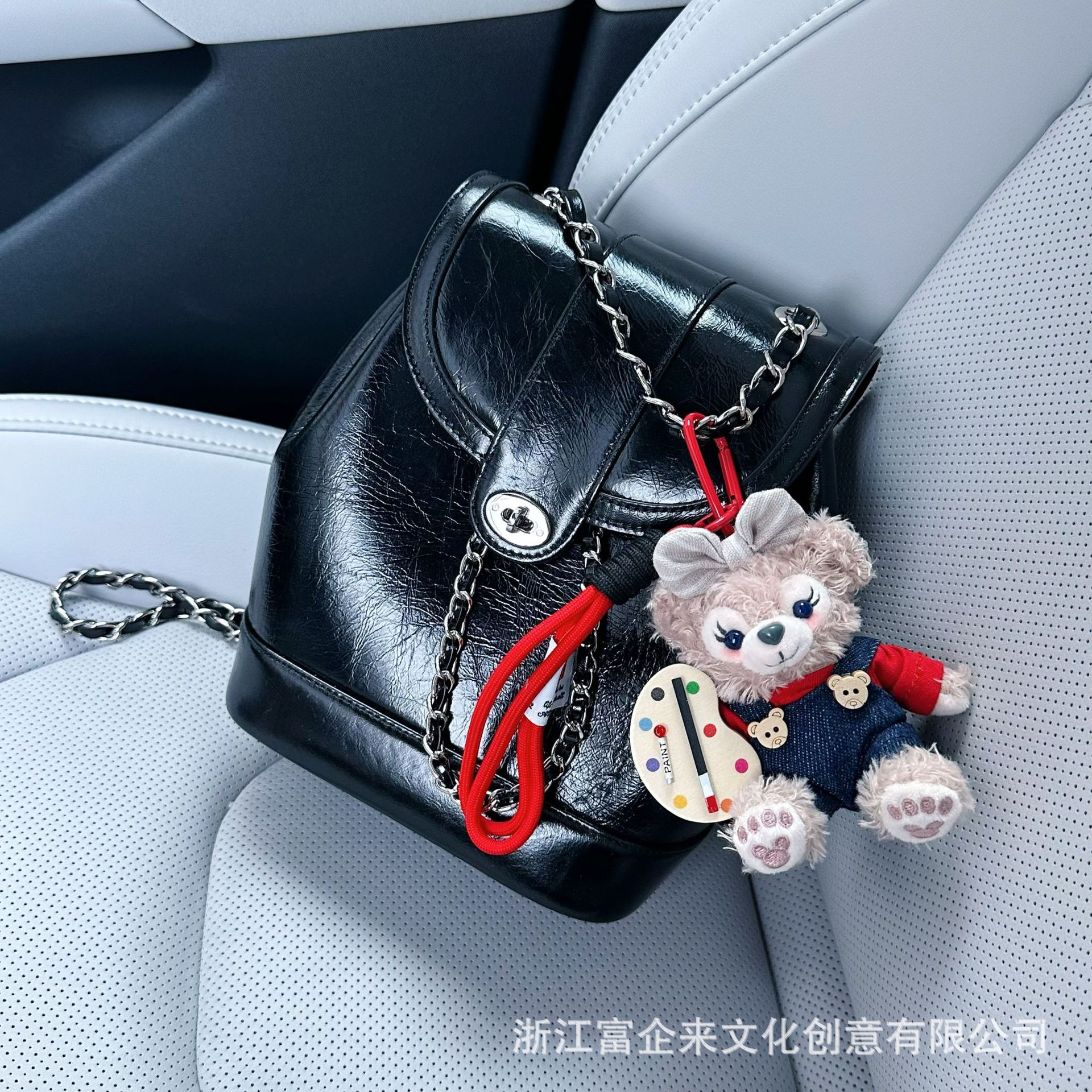 Fuqilai cartoon Shirley Rose pendants, fluffy plush dolls, car keychains, cute bag pendants wholesale pic 7