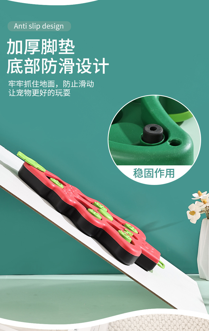 Rongka Pet Cross-border Pet anti-slip and leak-proof Toy Dog Puzzle Christmas Tree Sound Slow Food Bowl Roller Hidden Food Fun Bowl Toy pic 5