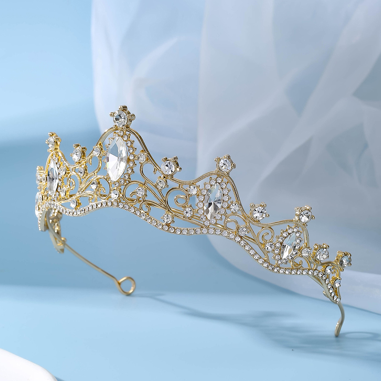 Cross-border best-selling bride headbands, crown wedding accessories, headwear, hair clips, birthday party wear, hot-selling crown hair bands pic 5