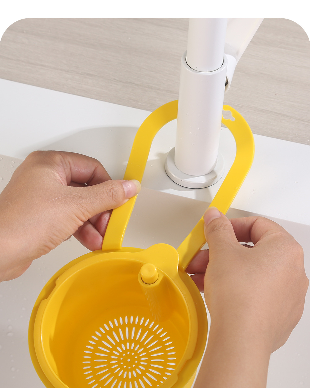 Household cleaning sink, wall-mounted sink, draining basket, kitchen food residue filter, sink storage rack pic 12