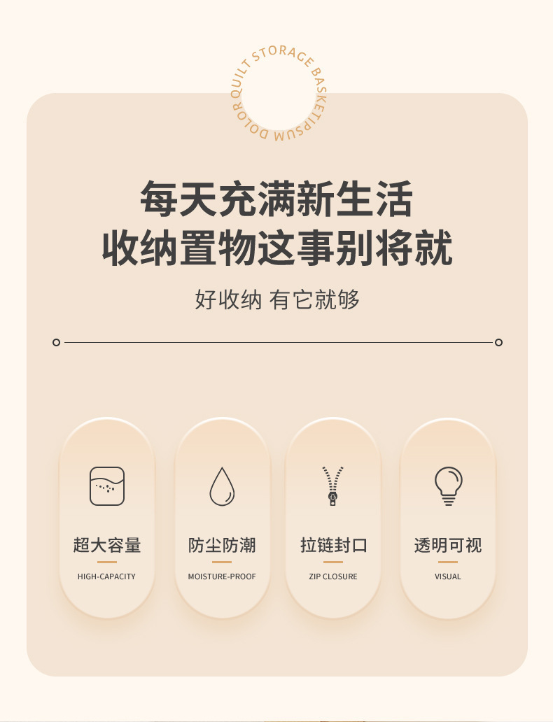 Thousand-bird grid storage bags, non-woven fabric clothing dust-proof organization boxes, multi-functional storage and moving bags, cotton quilt storage boxes pic 2