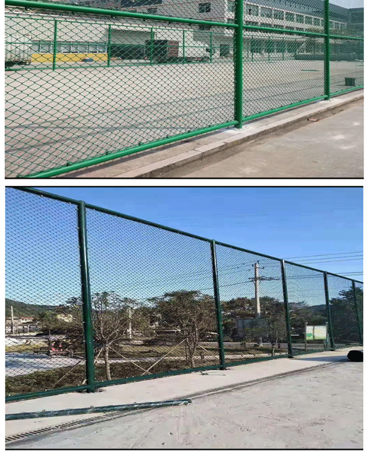 勾花球场围网篮球建筑护栏网锌钢防护网学校操场围网球场护栏详情11
