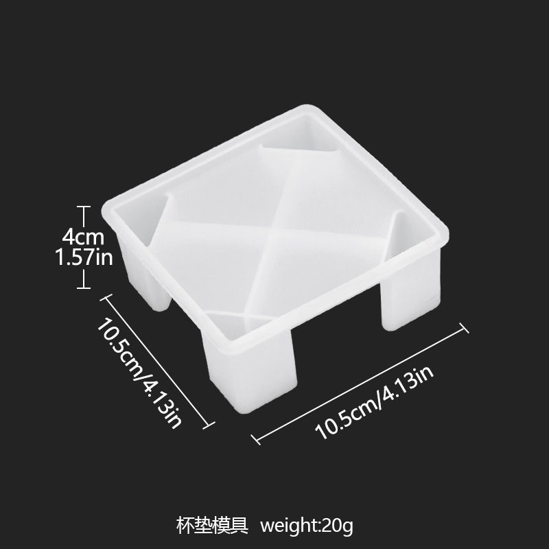 diy茶几杯垫石膏扩石香硅胶模具红酒杯垫收纳盒滴胶模具详情12