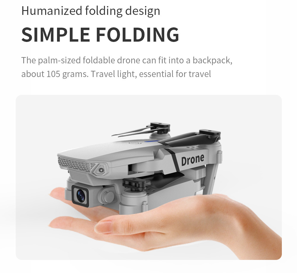 Cross-border E88 high-definition dual-camera folding drone, long-lasting endurance, easy to carry, intelligent obstacle avoidance remote control aircraft for foreign trade pic 7