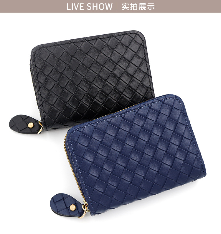 时尚Ins风编织女士卡包拉链小零钱包 男女式风琴卡包多卡位卡套详情17