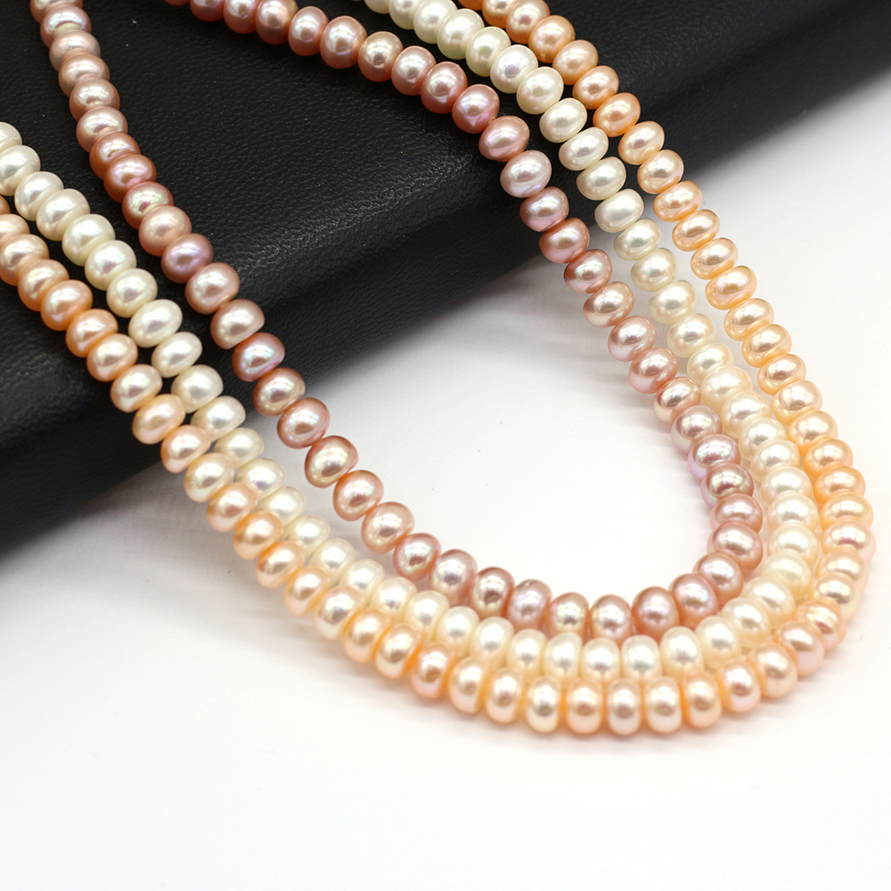 Natural freshwater pearl four-sided glossy pearl DIY jewelry accessories, handcrafted jewelry necklaces, wholesale and production pic 7