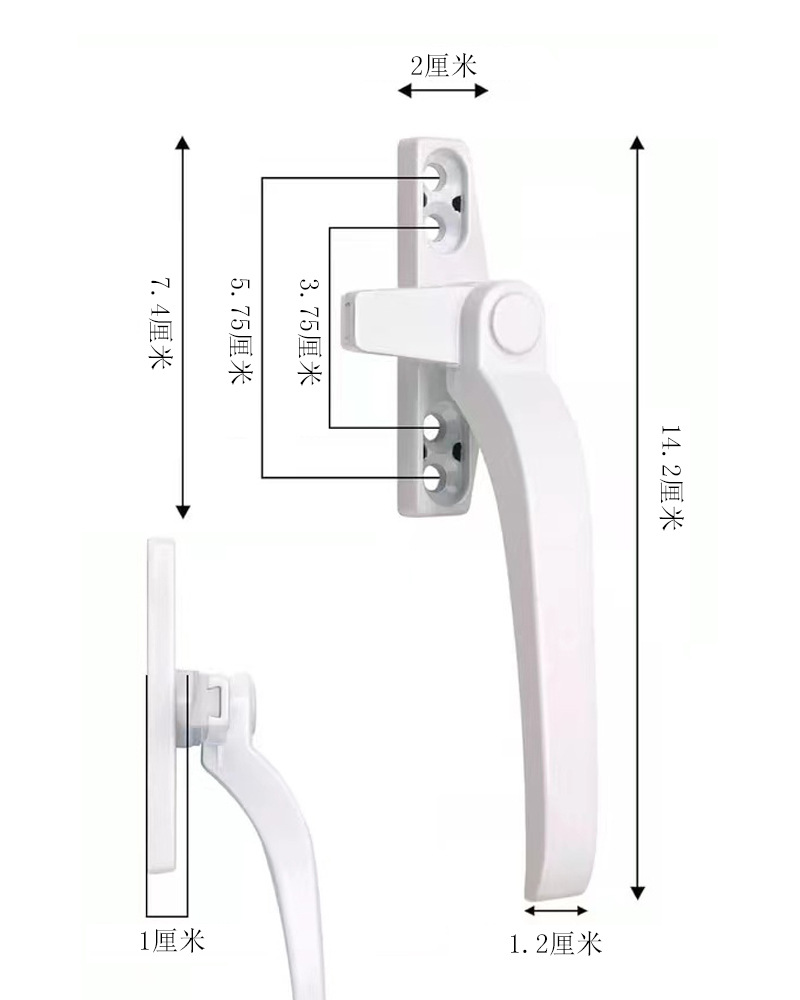 50型铝合金推拉窗拉手平开执手断桥家具五金配件把手厂家直售批发详情9