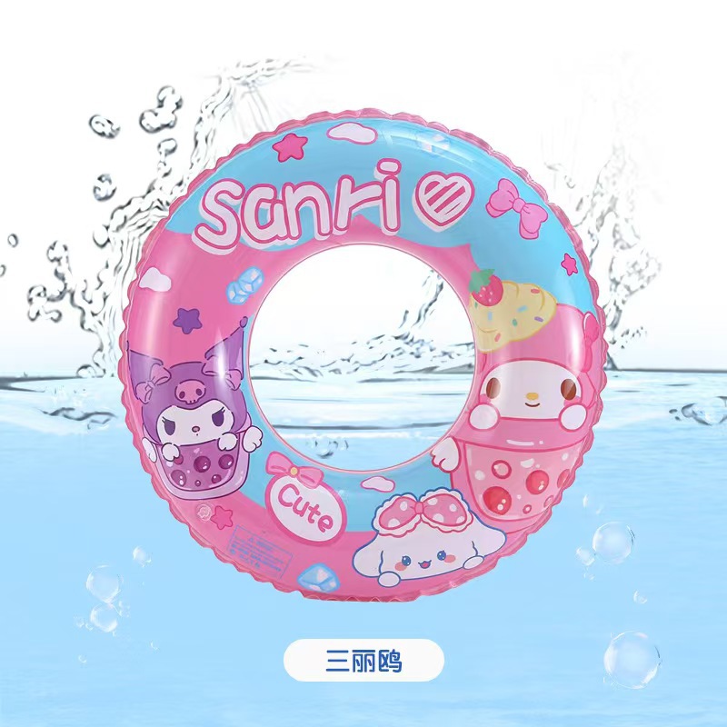 Thickened swimming ring, inflatable life buoy for children, cartoon baby swimming ring, printed little mermaid swimming ring pic 11