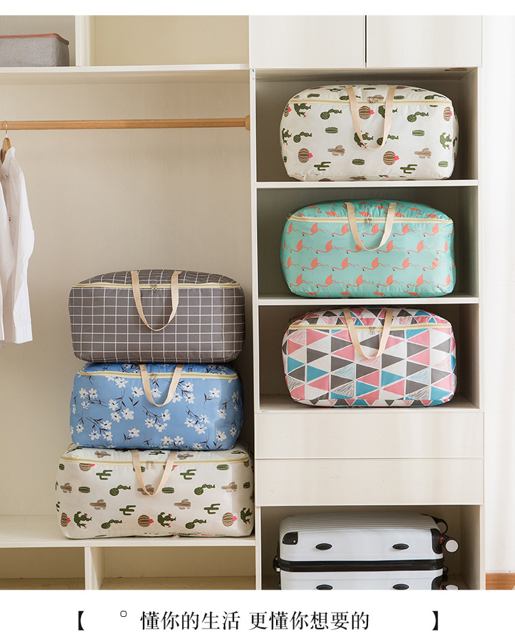 Oxford cloth quilt storage bag, large clothes bag, student hand luggage bag, moving packing bag pic 20