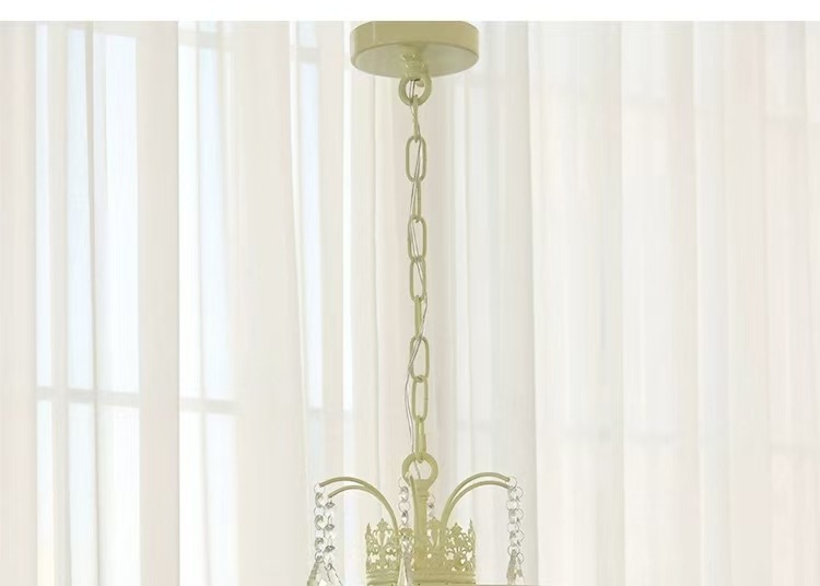 法式奶油风浪漫水晶吊灯美式轻奢玄关过道床头衣帽间公主房灯具详情9