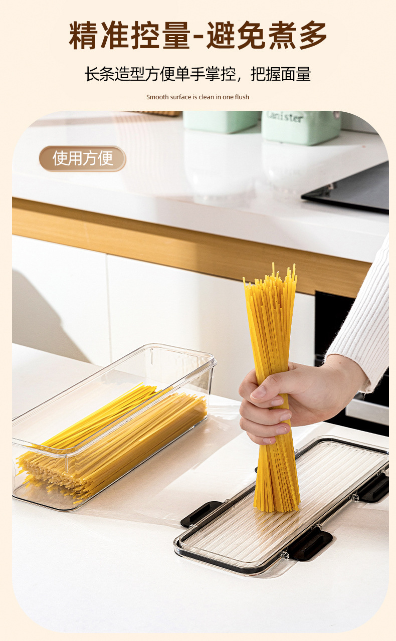 Noodle storage box, refrigerator, kitchen, food-grade sealed preservation box with lid, coriander, scallion, ginger, garlic, pasta and dried noodles box pic 14