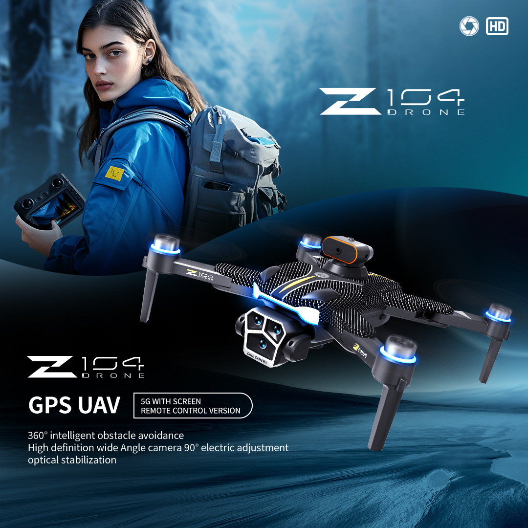 Z104 drone GPS return high-definition aerial photography aircraft with screen remote control obstacle avoidance, electrically adjustable remote control aircraft toy pic 13