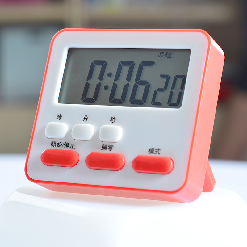 新款静音多功能计时器学生时间管理器厨房卧室定时提醒时钟闹钟详情9