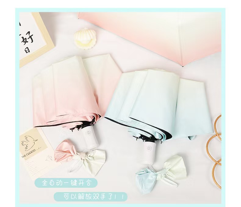 全自动晴雨伞20骨稳固抗风306渐变色折叠晴雨伞防晒遮雨两用伞详情5