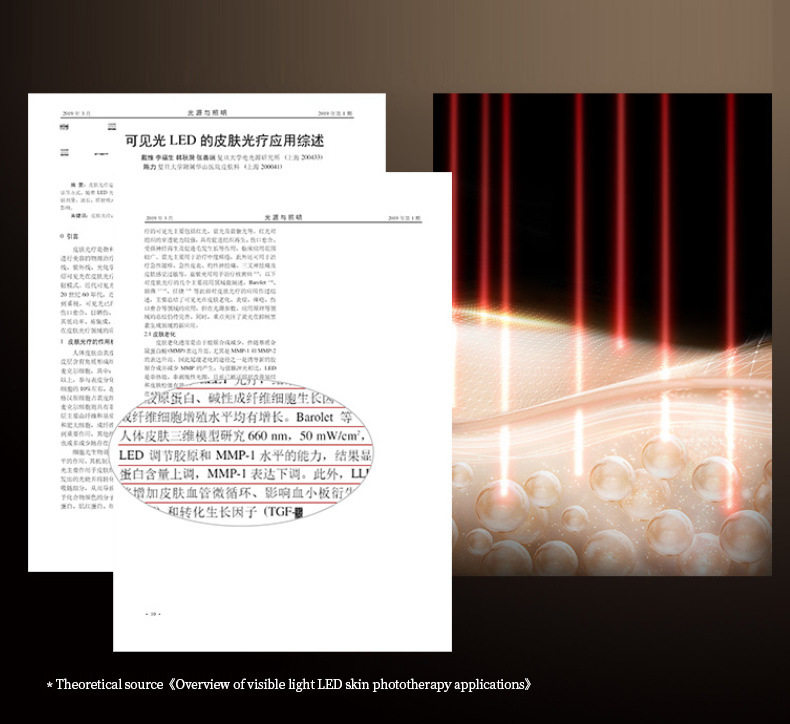 硅胶彩光光子面罩嫩肤仪脸部红蓝光美容面膜仪美容仪家用大排灯详情9