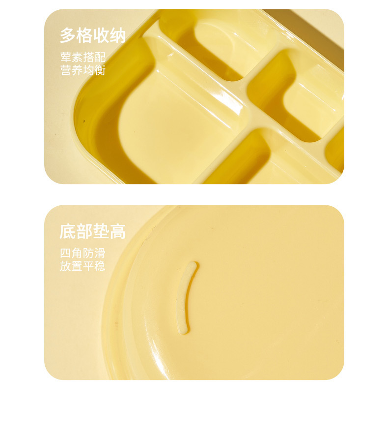 大容量塑料便当盒可微波密封保温儿童饭盒学生上班族分格午餐盒详情8