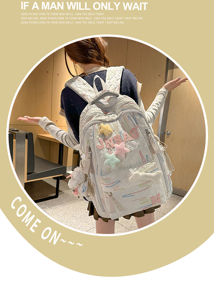 High appearance level schoolbag for junior high school girls, cute and lightweight backpack for primary school students, and large-capacity backpack for senior high school students pic 7