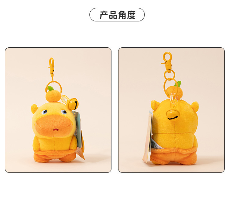 正版现货多爱水豚噜噜周边毛绒公仔搞怪书包包挂饰钥匙扣玩偶礼物详情13