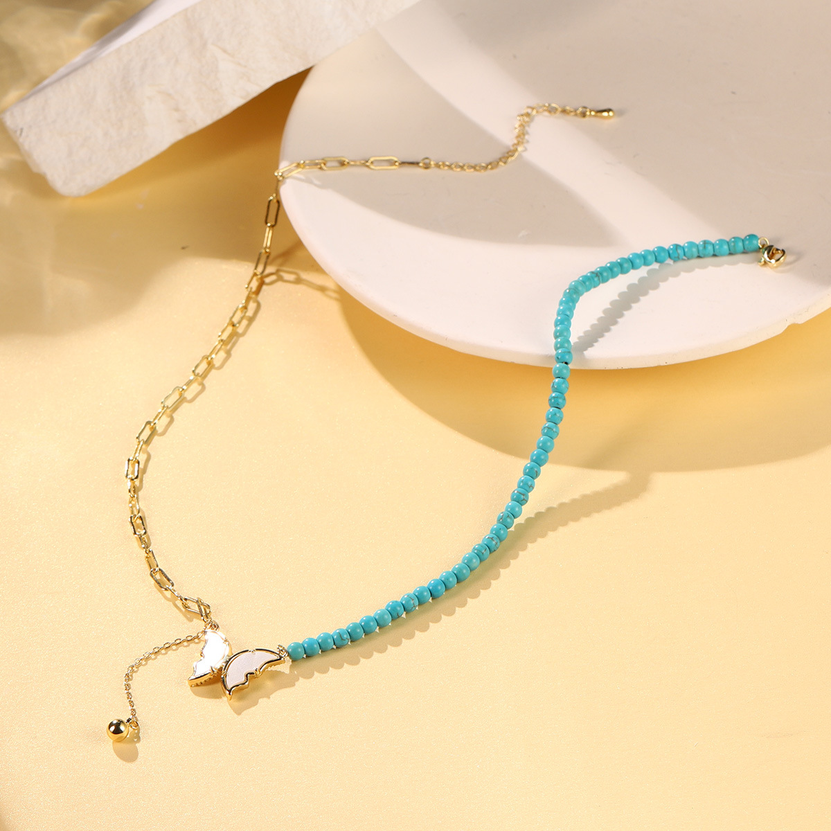 新款ins小众设计多彩串珠高级感简约项链天然珍珠时尚多巴胺颈链详情38