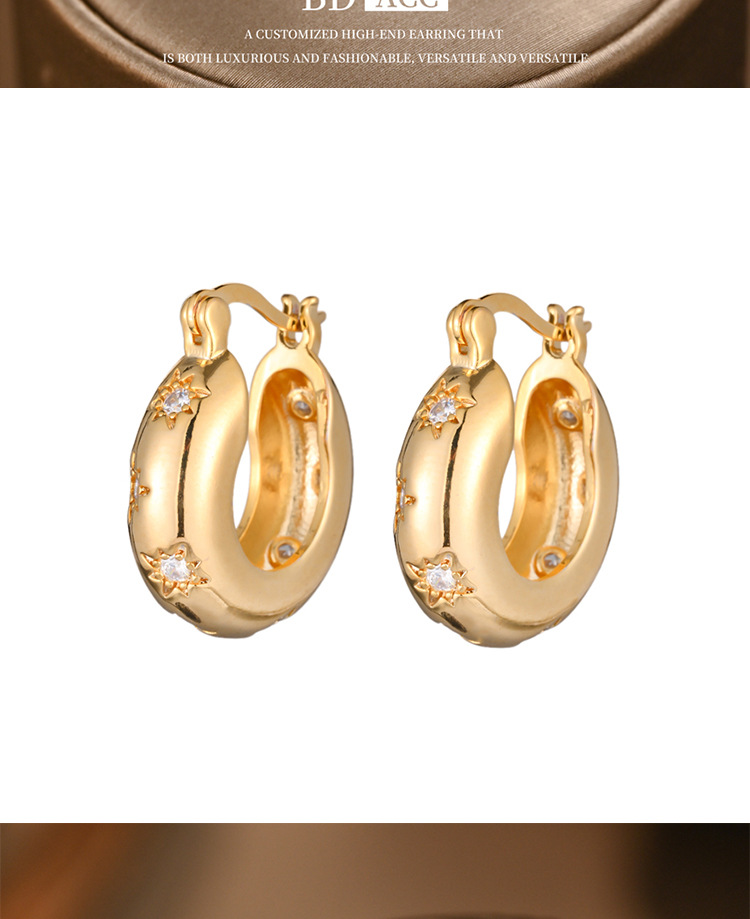 Cross-border European and American style circular stud earrings with a grand and high-end feel, niche and simple ins earrings, exaggerated and personalized earrings for women pic 54