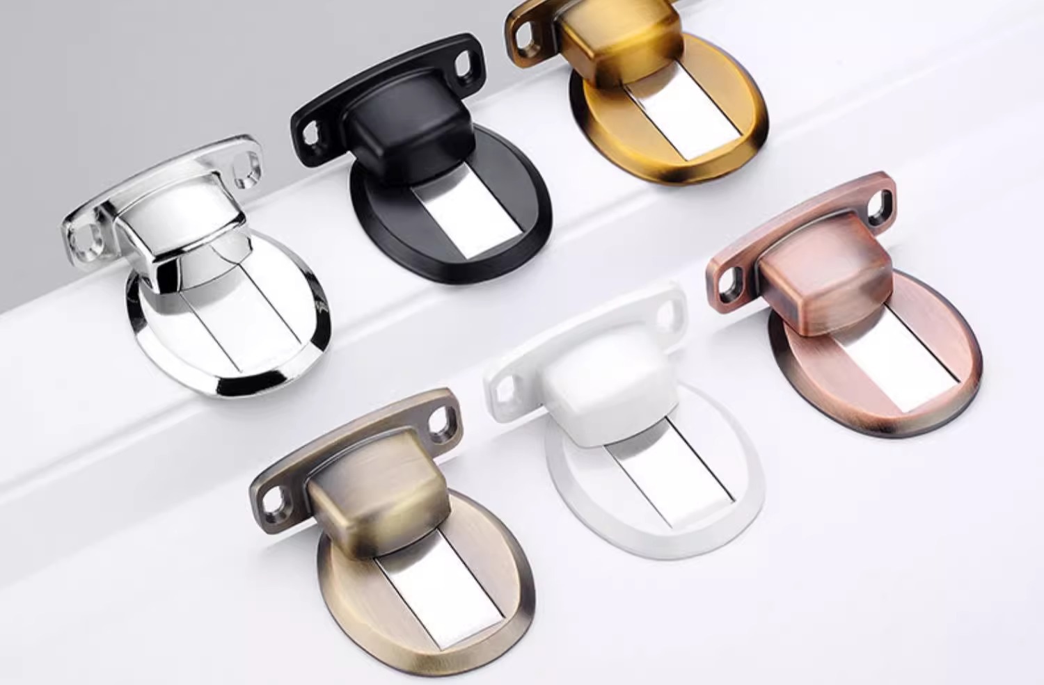 Non-perforated door, floor attraction, strong magnetic anti-collision, silent door, door stop, household bathroom door top door, bedroom door blocking pic 11