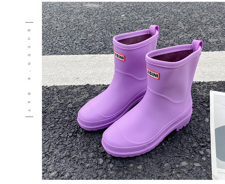 跨境时尚女雨鞋防滑水鞋防水雨靴韩版新款短筒套脚休闲工作出口详情28
