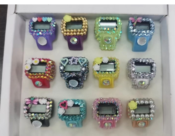 新款8016j LED灯戒指计数器 3031型 多色选择 性价比高 手指轻松计数机详情8