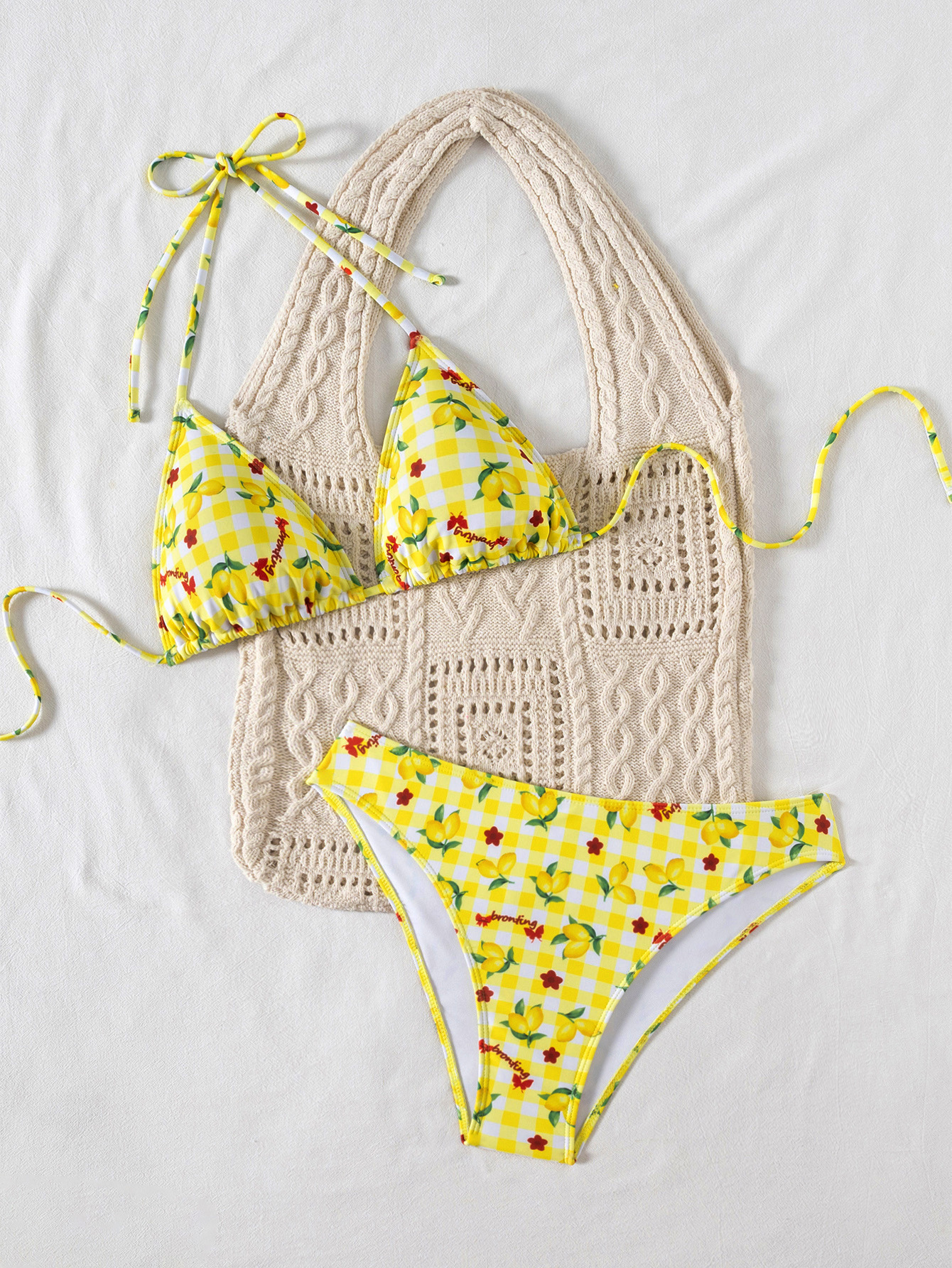 2026 New European and American cross-border bikini print leopard print strap triangular cup sexy bikini two-piece swimsuit for women pic 38