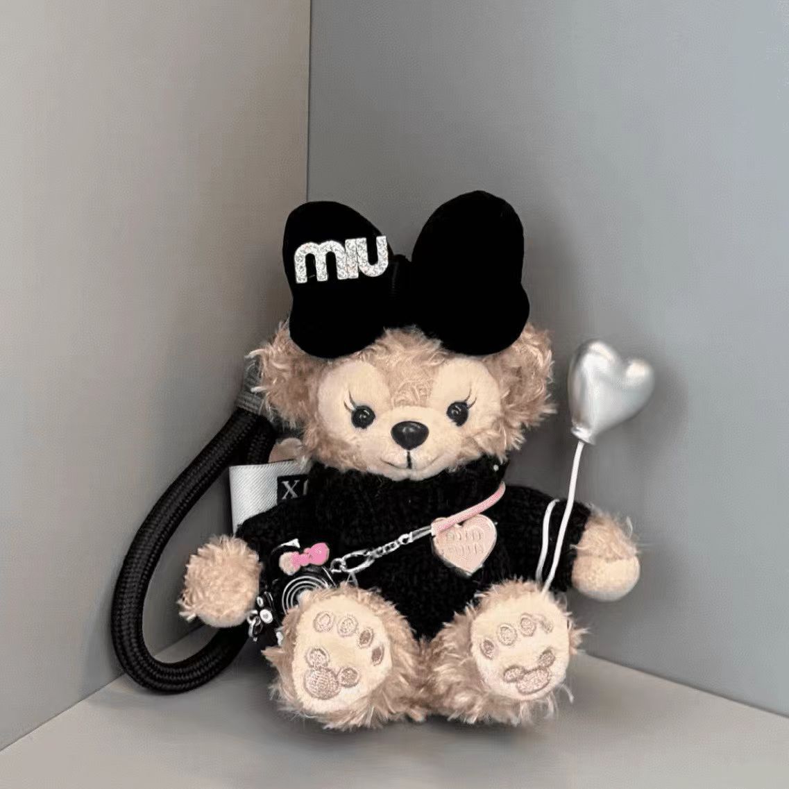 Shirley Mei Princess Bag Pendant, plush toy doll, cute bear car, couple keychain pendant, best friend gift pic 4