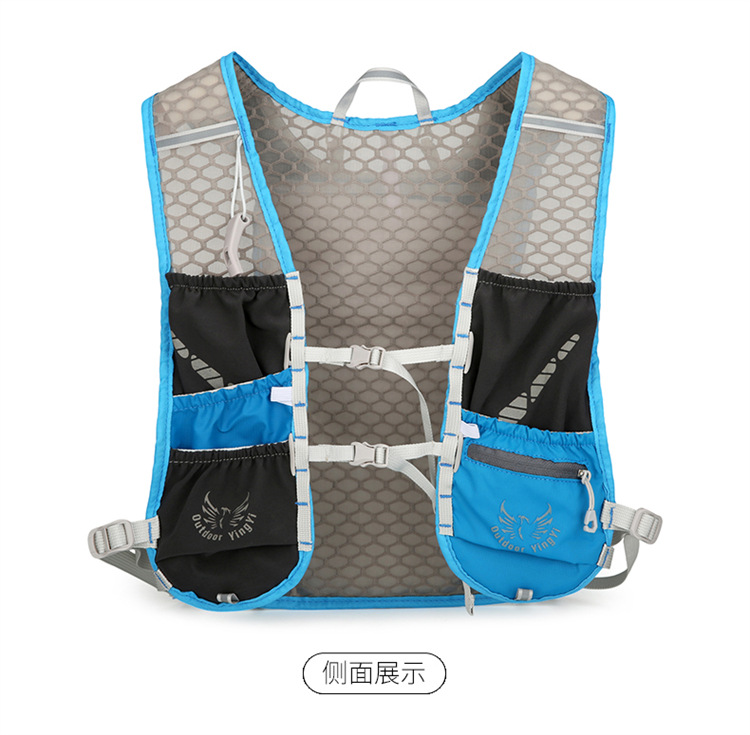 新款多功能尼龙跑步背包 安全反光运动背包水袋背包 骑行包详情35