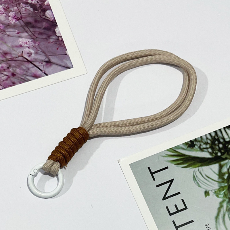 手机挂绳短款拼色打结编织挂绳毛绒钥匙扣编织挂绳防丢吊绳15CM详情19