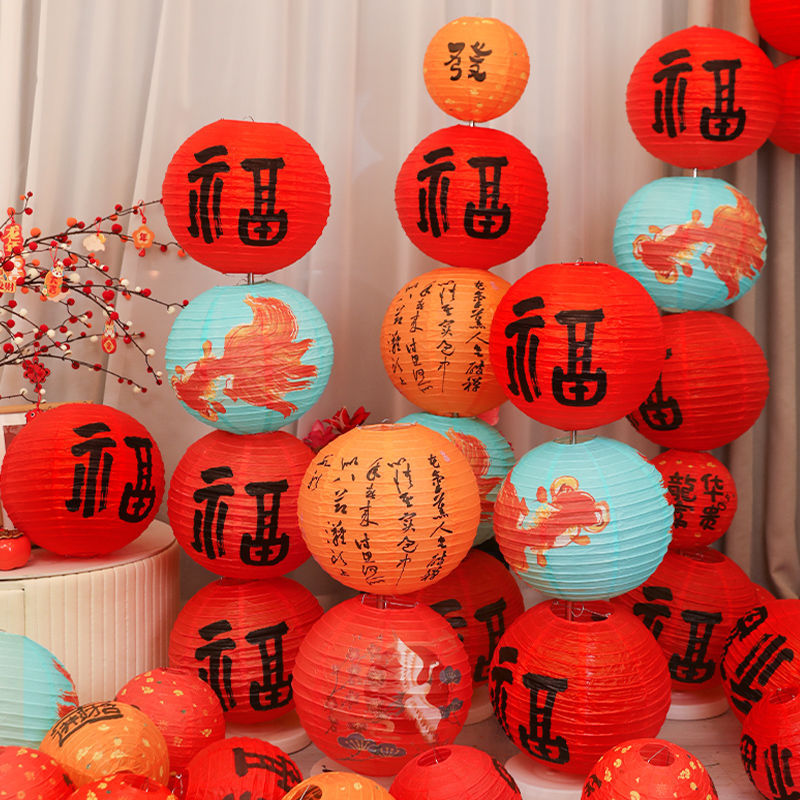结婚红色喜字灯笼装饰婚房布置中式婚礼场景新娘拍照挂件道具灯笼详情2